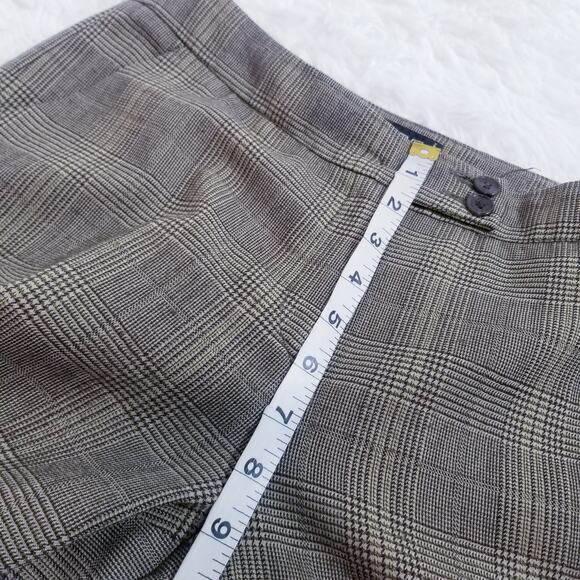 ETRO Plaid Hounds tooth Print Mid Rise Trouser Folded Hem - Picture 7 of 10